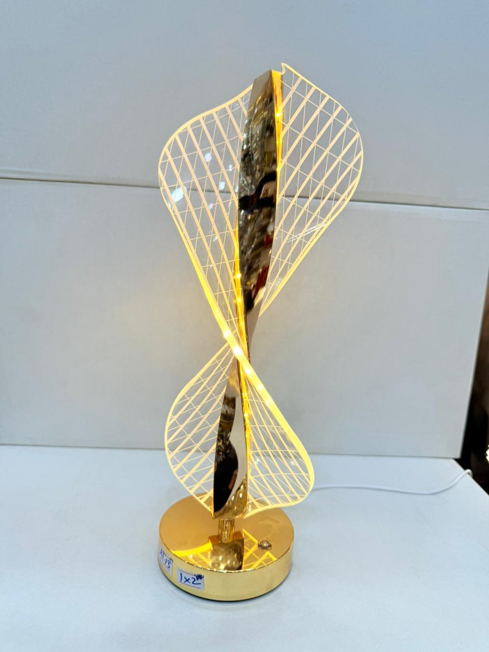 Pair of Modern Spiral LED Table Lamp
