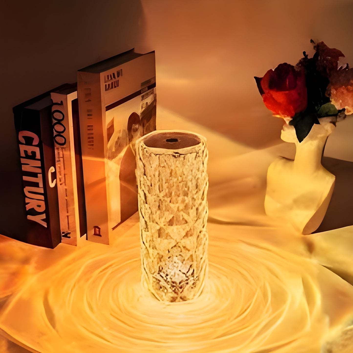 Pair of Crystal Diamond LED Touch Lamps