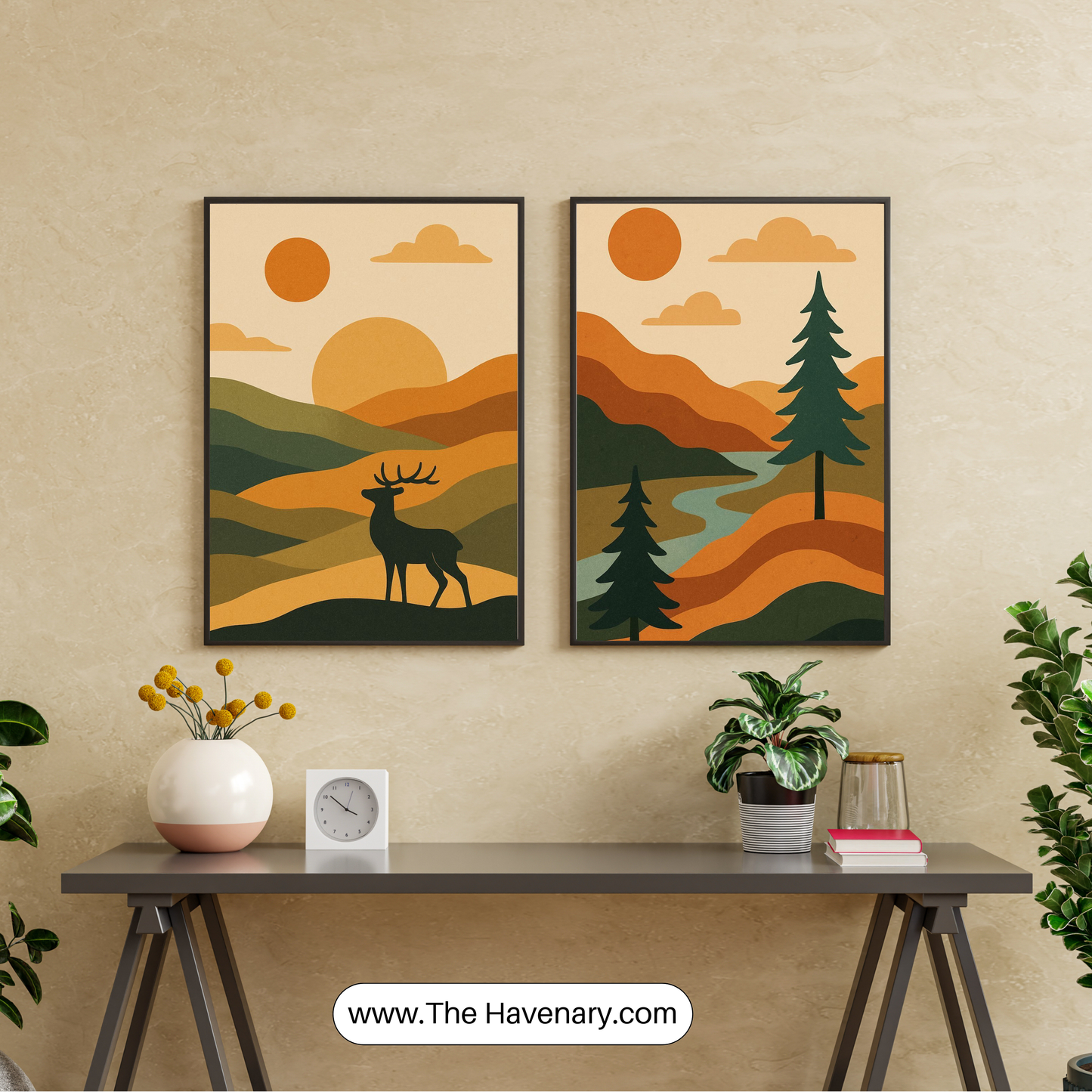 Nature Landscape Wall Art – Set of 2