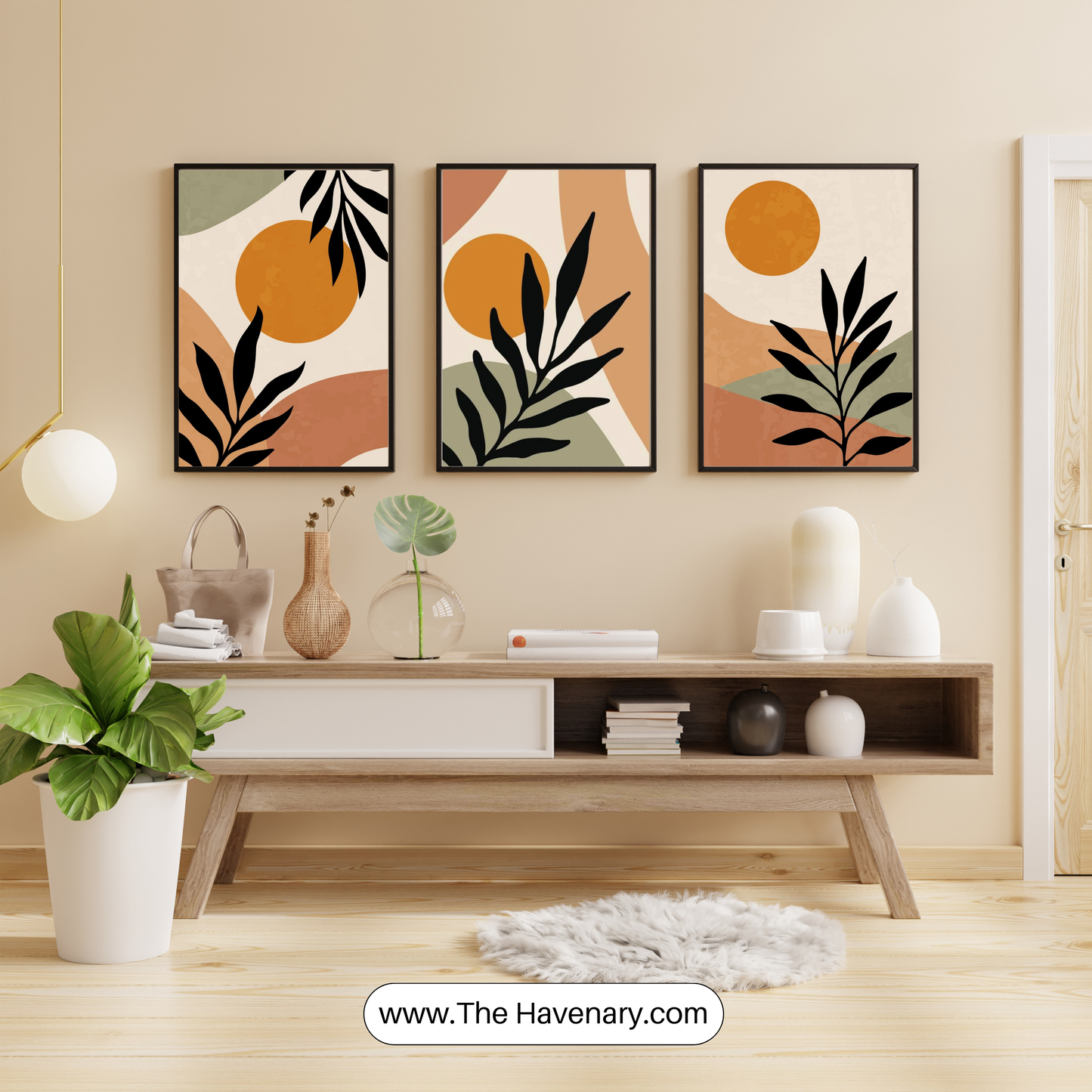Modern Boho Wall Art – Set of 3