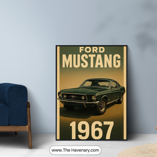 1967 Ford Mustang Vintage Wall Frame