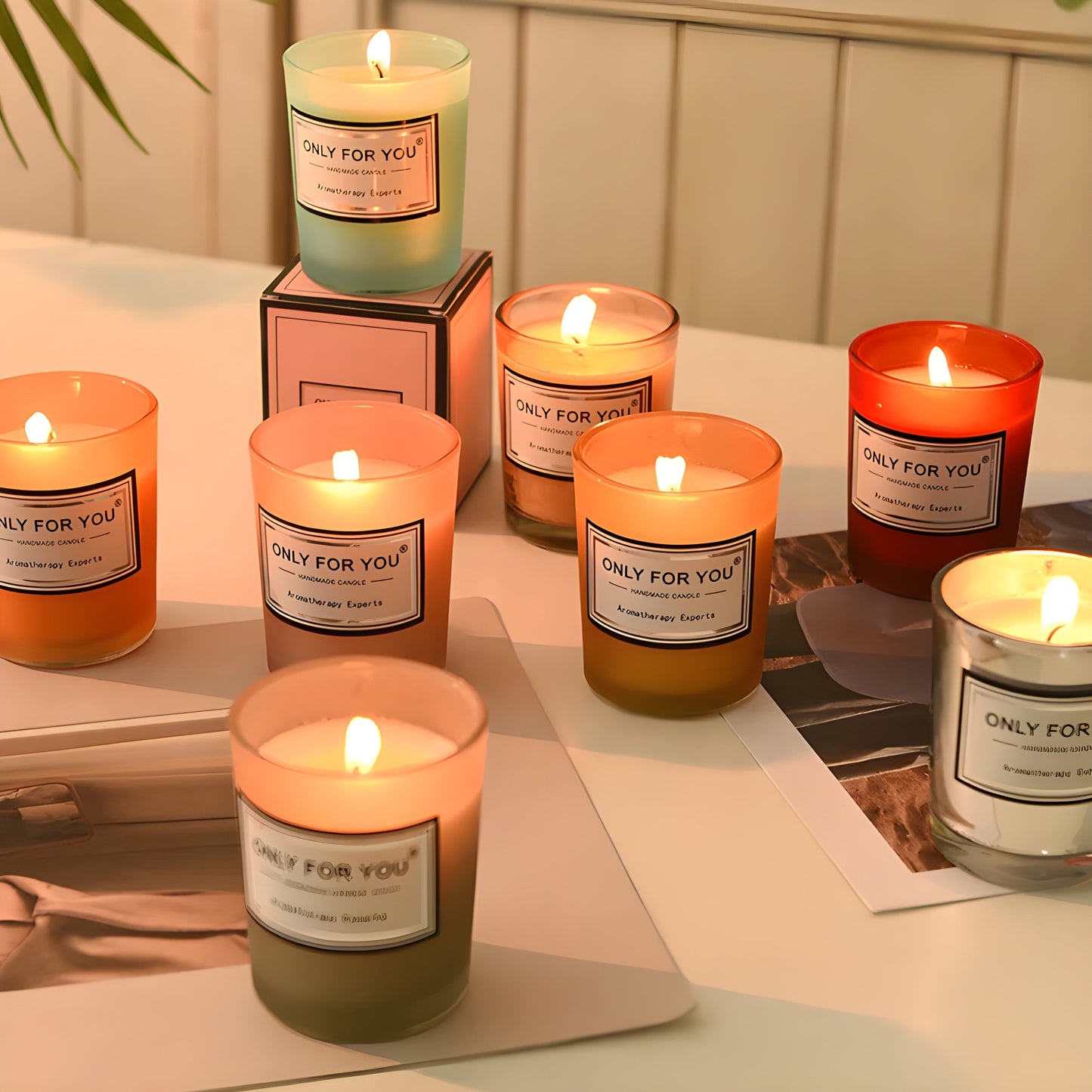 "Only For You" Handmade Aromatherapy Candles – Set the Mood in Style - Set of 2
