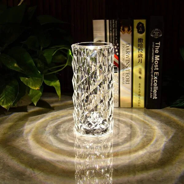 Pair of Crystal Diamond LED Touch Lamps
