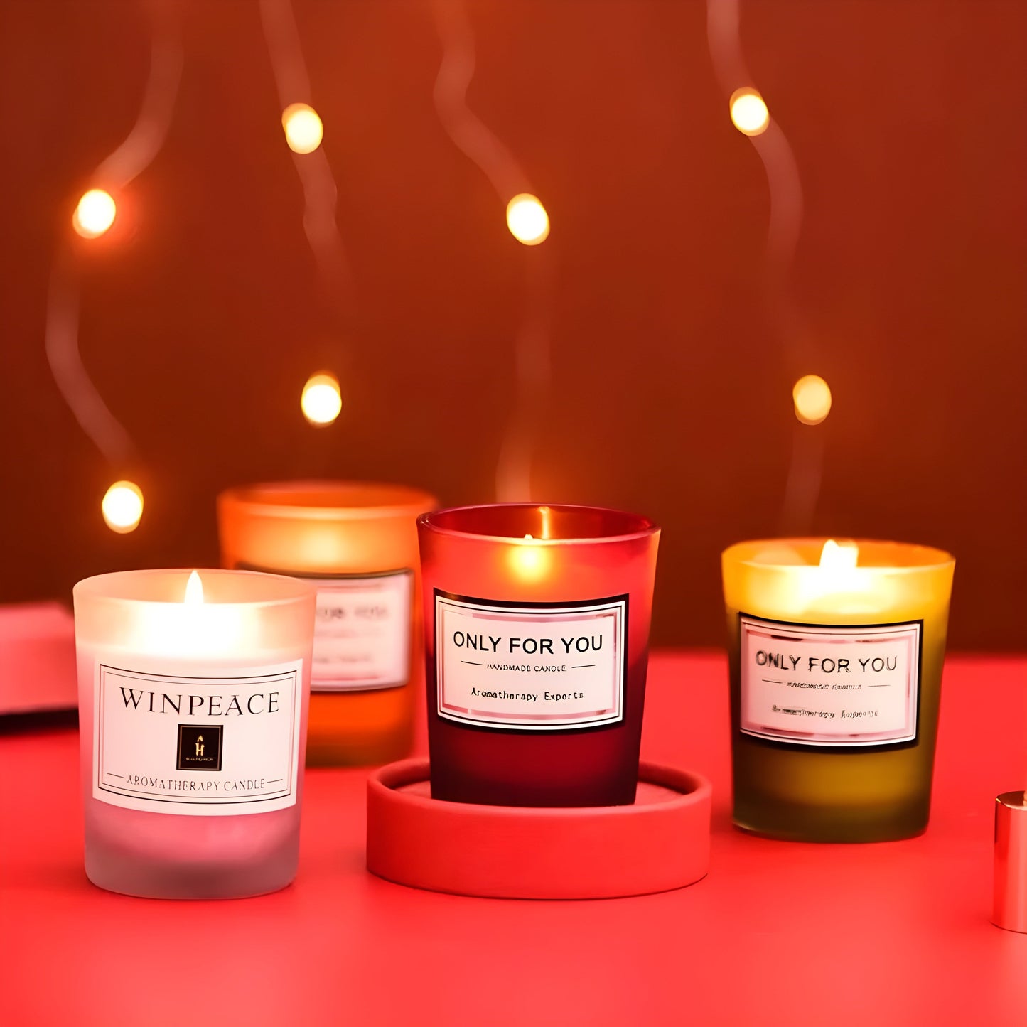 "Only For You" Handmade Aromatherapy Candles – Set the Mood in Style - Set of 2