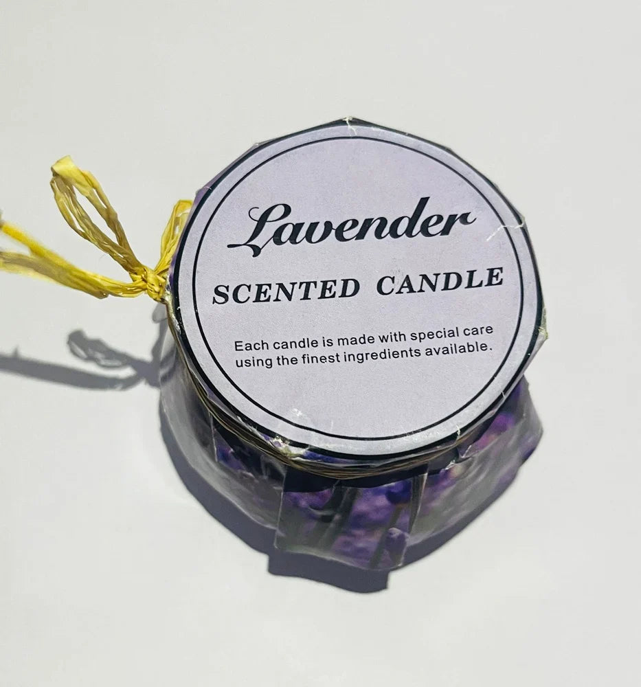 Lavender Scented Candle – Handcrafted Aromatherapy Jar